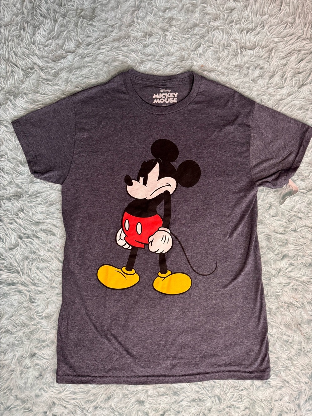 Disney Women's Heather Navy Mickey Mouse Short Sleeve Tee. 67